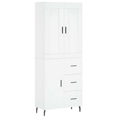 vidaXL Highboard White 69.5x34x180 cm Engineered Wood