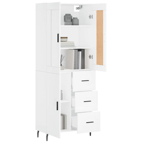 vidaXL Highboard White 69.5x34x180 cm Engineered Wood