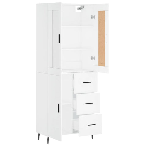 vidaXL Highboard White 69.5x34x180 cm Engineered Wood