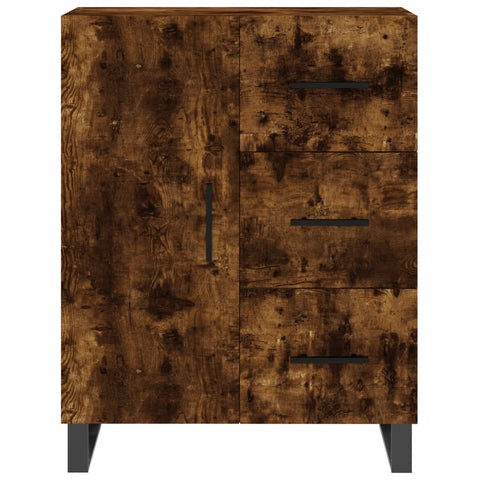 vidaXL Highboard Smoked Oak 69.5x34x180 cm Engineered Wood