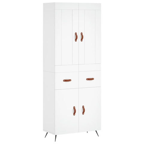 vidaXL Highboard White 69.5x34x180 cm Engineered Wood