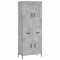 vidaXL Highboard Concrete Grey 69.5x34x180 cm Engineered Wood