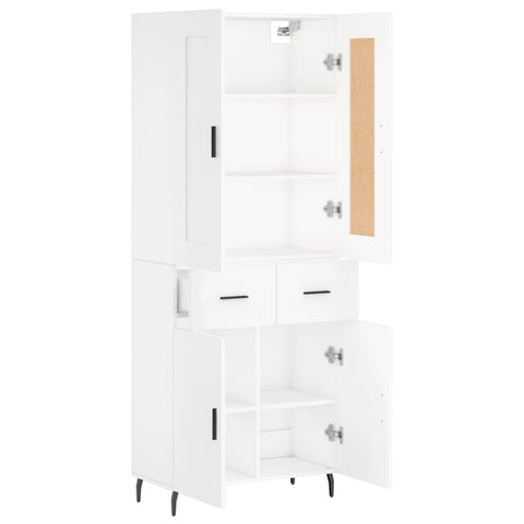 vidaXL Highboard White 69.5x34x180 cm Engineered Wood