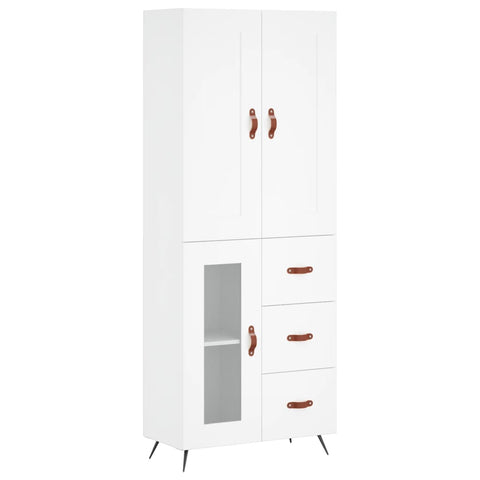 vidaXL Highboard White 69.5x34x180 cm Engineered Wood