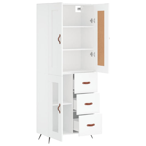 vidaXL Highboard White 69.5x34x180 cm Engineered Wood