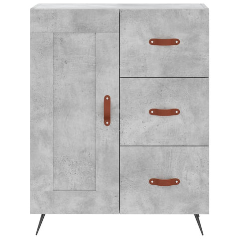 vidaXL Highboard Concrete Grey 69.5x34x180 cm Engineered Wood