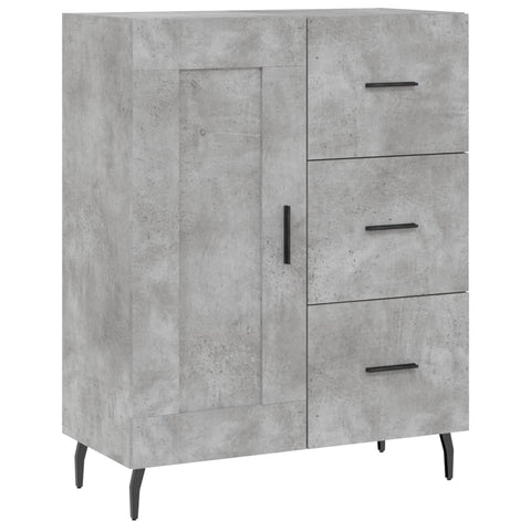vidaXL Highboard Concrete Grey 69.5x34x180 cm Engineered Wood