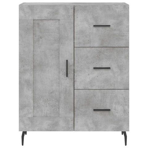 vidaXL Highboard Concrete Grey 69.5x34x180 cm Engineered Wood
