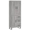 vidaXL Highboard Grey Sonoma 69.5x34x180 cm Engineered Wood