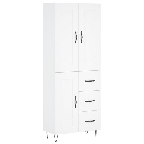 vidaXL Highboard White 69.5x34x180 cm Engineered Wood
