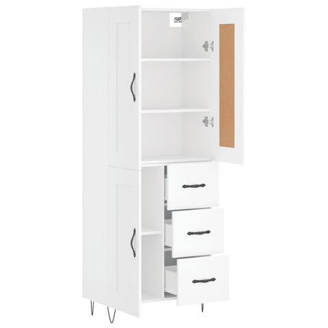 vidaXL Highboard White 69.5x34x180 cm Engineered Wood