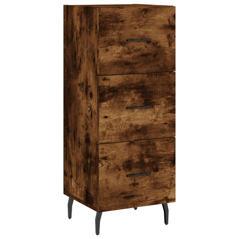 vidaXL Highboard Smoked Oak 34.5x34x180 cm Engineered Wood