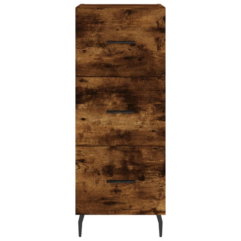vidaXL Highboard Smoked Oak 34.5x34x180 cm Engineered Wood