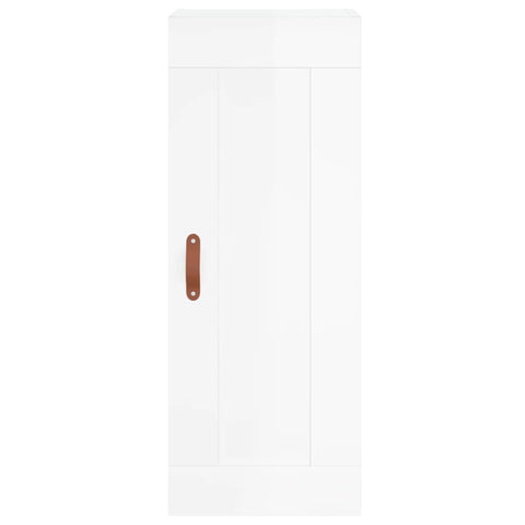 vidaXL Highboard High Gloss White 34.5x34x180 cm Engineered Wood