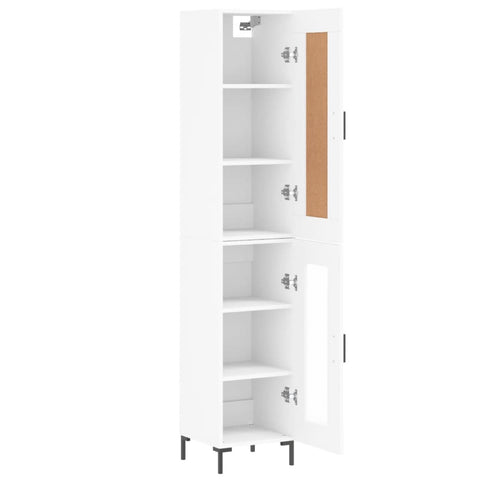 vidaXL Highboard White 34.5x34x180 cm Engineered Wood