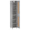 vidaXL Highboard Concrete Grey 34.5x34x180 cm Engineered Wood