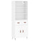 vidaXL Highboard White 69.5x34x180 cm Engineered Wood