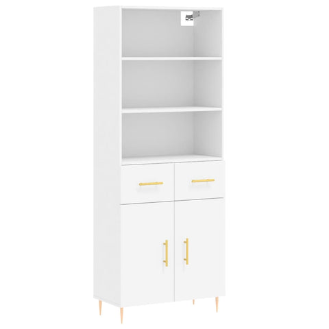vidaXL Highboard White 69.5x34x180 cm Engineered Wood