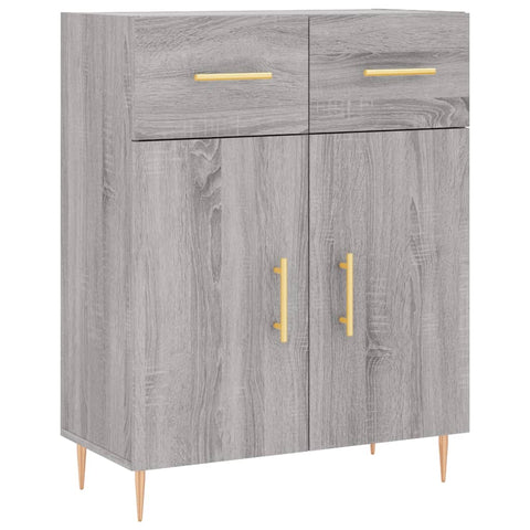 vidaXL Highboard Grey Sonoma 69.5x34x180 cm Engineered Wood