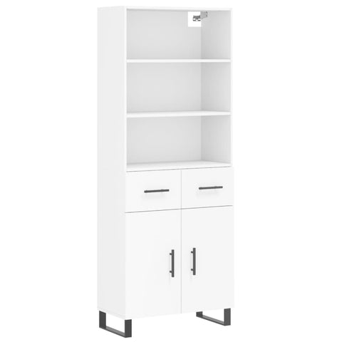 vidaXL Highboard White 69.5x34x180 cm Engineered Wood