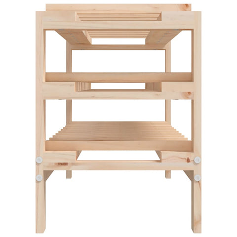 vidaXL Wine Rack 109.5x30x42 cm Solid Wood Pine
