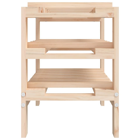 vidaXL Wine Rack 61.5x30x42 cm Solid Wood Pine