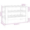 vidaXL Wine Rack 61.5x30x42 cm Solid Wood Pine
