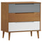 vidaXL Drawer Cabinet MOLDE Brown 80x40x80 cm Solid Wood Pine
