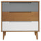 vidaXL Drawer Cabinet MOLDE Brown 80x40x80 cm Solid Wood Pine
