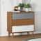 vidaXL Drawer Cabinet MOLDE Brown 80x40x80 cm Solid Wood Pine