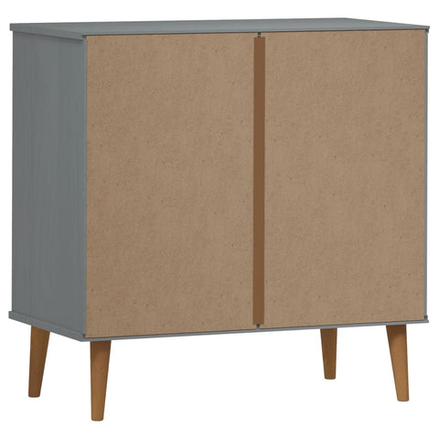 vidaXL Drawer Cabinet MOLDE Grey 80x40x80 cm Solid Wood Pine