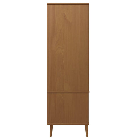 vidaXL Wardrobe MOLDE Brown 90x55x175 cm Solid Wood Pine