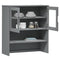 vidaXL Top for Highboard MOLDE Grey 90x35x100 cm Solid Wood Pine