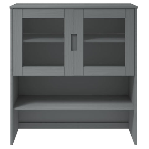 vidaXL Top for Highboard MOLDE Grey 90x35x100 cm Solid Wood Pine