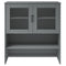 vidaXL Top for Highboard MOLDE Grey 90x35x100 cm Solid Wood Pine
