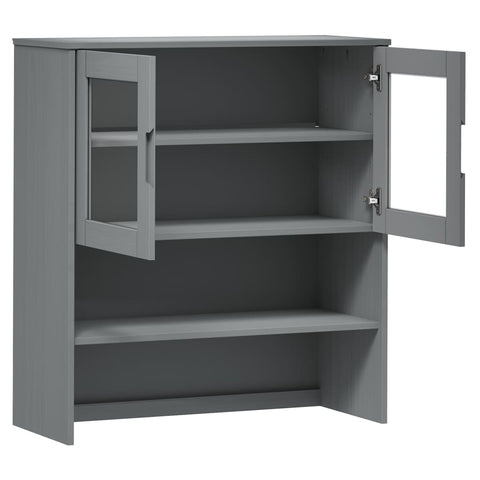 vidaXL Top for Highboard MOLDE Grey 90x35x100 cm Solid Wood Pine