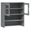 vidaXL Top for Highboard MOLDE Grey 90x35x100 cm Solid Wood Pine
