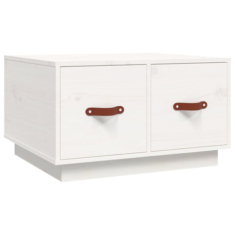 vidaXL Coffee Table White 60x53x35 cm Solid Wood Pine