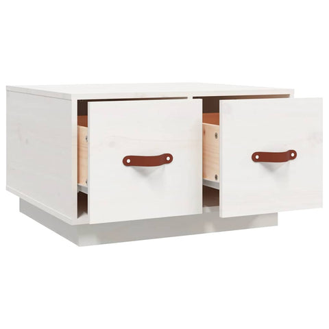 vidaXL Coffee Table White 60x53x35 cm Solid Wood Pine