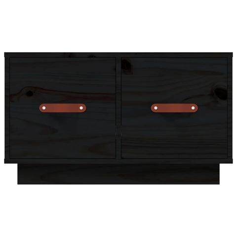 vidaXL Coffee Table Black 60x53x35 cm Solid Wood Pine