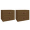 vidaXL Wall-mounted Bedside Cabinets 2 pcs Honey Brown 50x36x40 cm