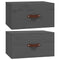 vidaXL Wall-mounted Bedside Cabinets 2 pcs Grey 40x29.5x22 cm