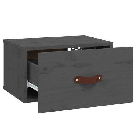 vidaXL Wall-mounted Bedside Cabinets 2 pcs Grey 40x29.5x22 cm