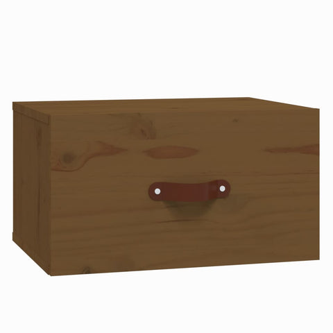 vidaXL Wall-mounted Bedside Cabinet Honey Brown 40x29.5x22 cm