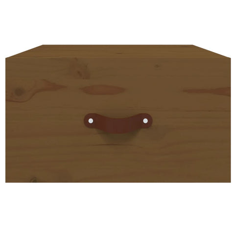 vidaXL Wall-mounted Bedside Cabinet Honey Brown 40x29.5x22 cm