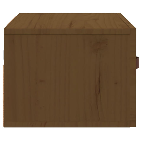 vidaXL Wall-mounted Bedside Cabinet Honey Brown 40x29.5x22 cm