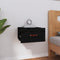 vidaXL Wall-mounted Bedside Cabinet Black 40x29.5x22 cm