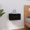 vidaXL Wall-mounted Bedside Cabinet Black 40x29.5x22 cm