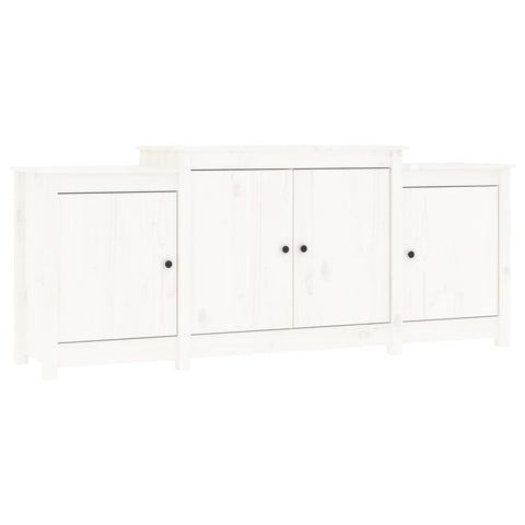 vidaXL Sideboard White 164x37x68 cm Solid Wood Pine
