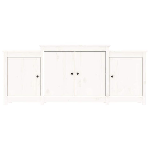 vidaXL Sideboard White 164x37x68 cm Solid Wood Pine